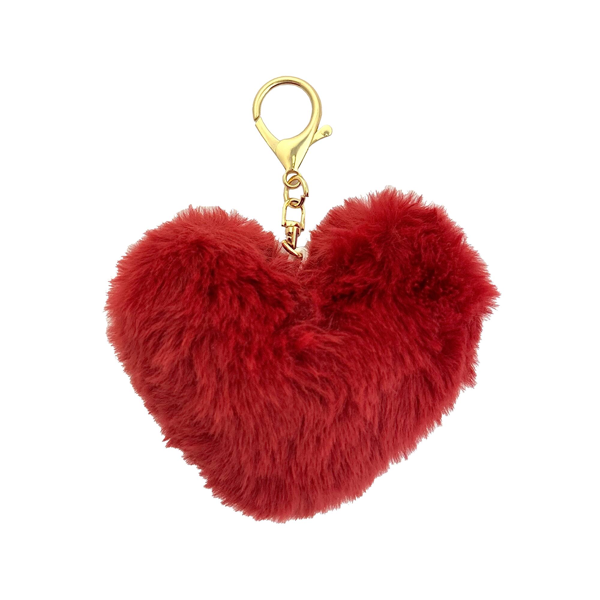 Blue Moon Studio™ Fuzzy Heart Bag Charm